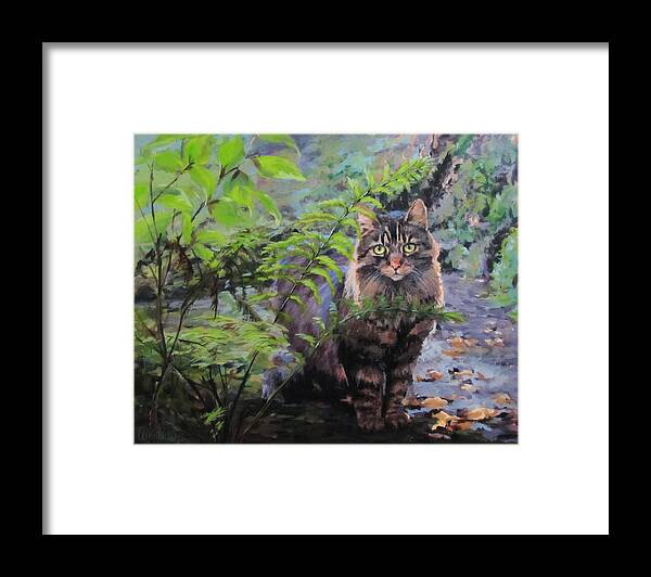 Forest Framed Print featuring the painting In the Forest by Karen Ilari