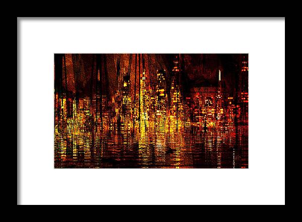 In The Heat Of The Night Framed Print featuring the mixed media In the Heat of the Night by Kiki Art