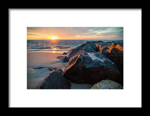 New Jersey Framed Print featuring the photograph In the Jetty by Kristopher Schoenleber