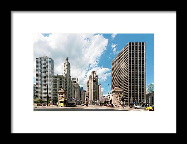 Chicago Framed Print featuring the photograph In the Middle of Wacker and Michigan by David Levin