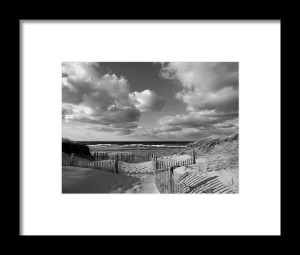 Winter Beach Framed Print featuring the photograph In The Mood by Dianne Cowen Cape Cod Photography