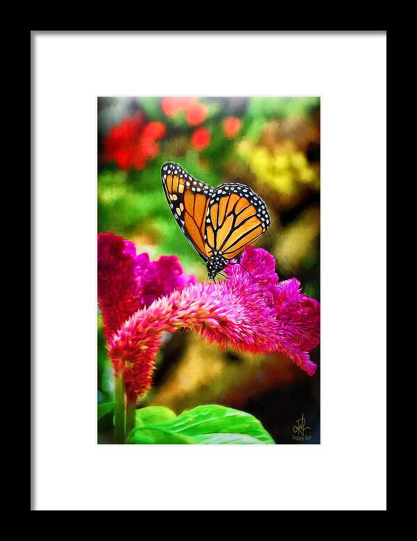 Flower Framed Print featuring the digital art In The Pink by Pennie McCracken