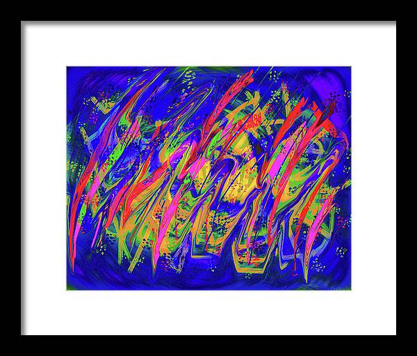 Abstract Framed Print featuring the digital art In The Weeds by Matt Cegelis