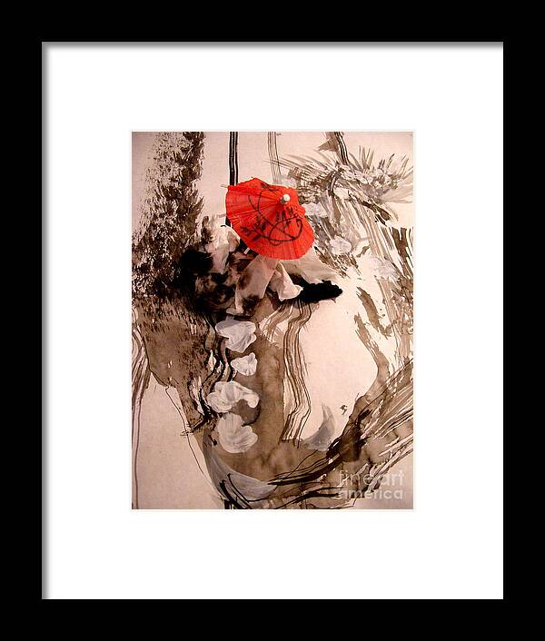 Mixed Media Framed Print featuring the mixed media In the Winter Garden by Nancy Kane Chapman