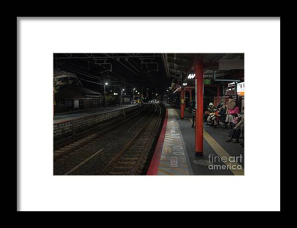 Columns Framed Print featuring the photograph Inari Station, Kyoto Japan by Perry Rodriguez