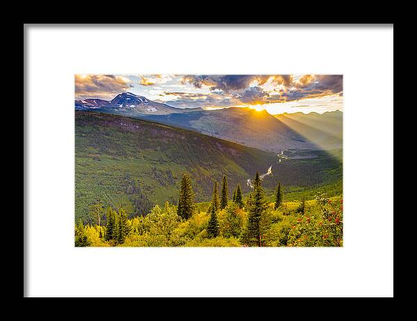Glacier National Park Framed Print featuring the photograph Incandescent by Adam Mateo Fierro