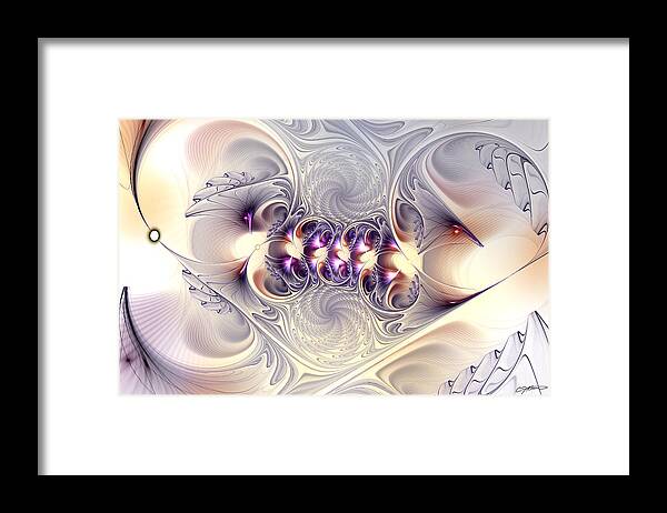 Abstract Framed Print featuring the digital art Incandescent Reminiscences by Casey Kotas