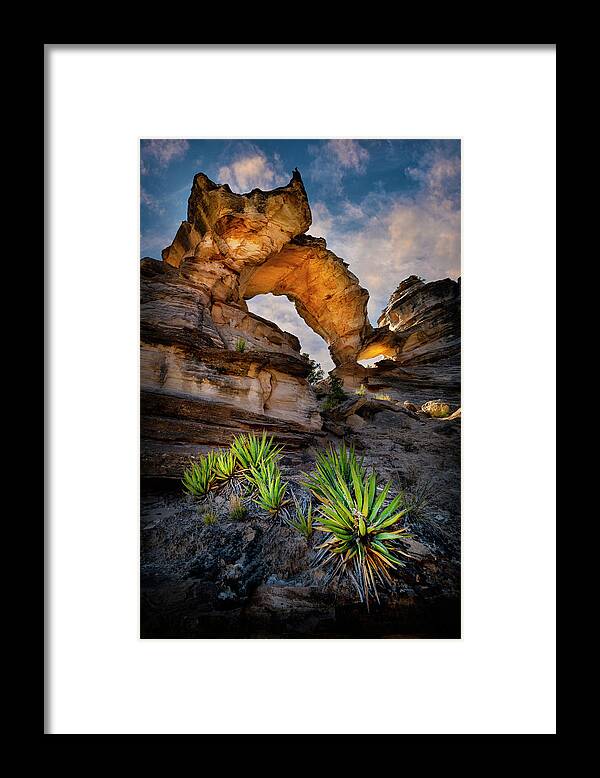 Kanab Framed Print featuring the photograph Inch Worm Arch by Michael Ash