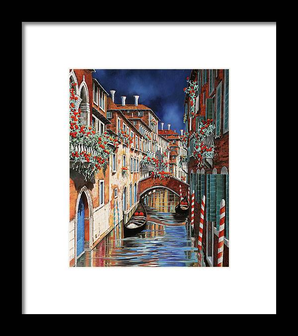 Venezia Framed Print featuring the painting inchiostro a Venezia by Guido Borelli