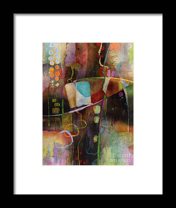 Abstract Framed Print featuring the painting Incipient Bloom by Hailey E Herrera