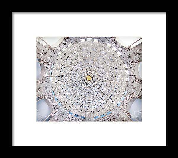 Ceiling Framed Print featuring the photograph Incredible Ceiling of Bahai Temple by Martin Konopacki