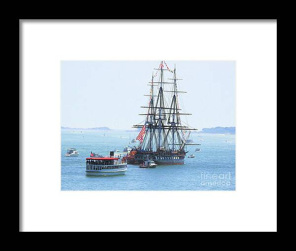 Uss_constitution Framed Print featuring the photograph Independence Day by Scott Cameron