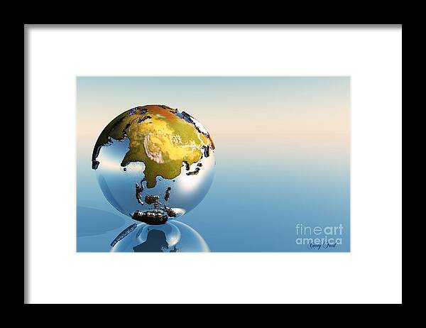 India Framed Print featuring the painting India, Asia, Japan by Corey Ford