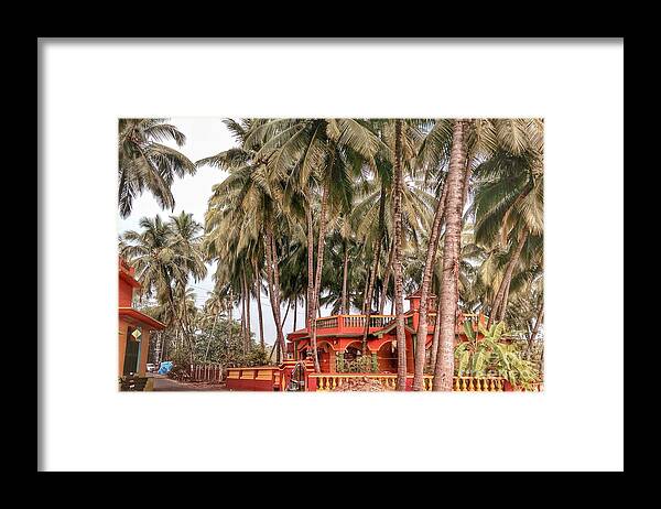 Palm Trees Framed Print featuring the photograph India house by LeLa Becker