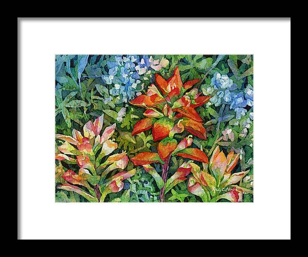 Wild Flower Framed Print featuring the painting Indian Paintbrush by Hailey E Herrera