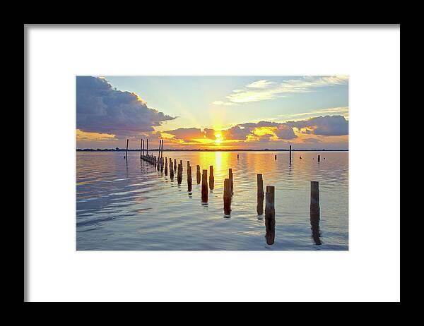 16323 Framed Print featuring the photograph Indian River Sunrise by Gordon Elwell