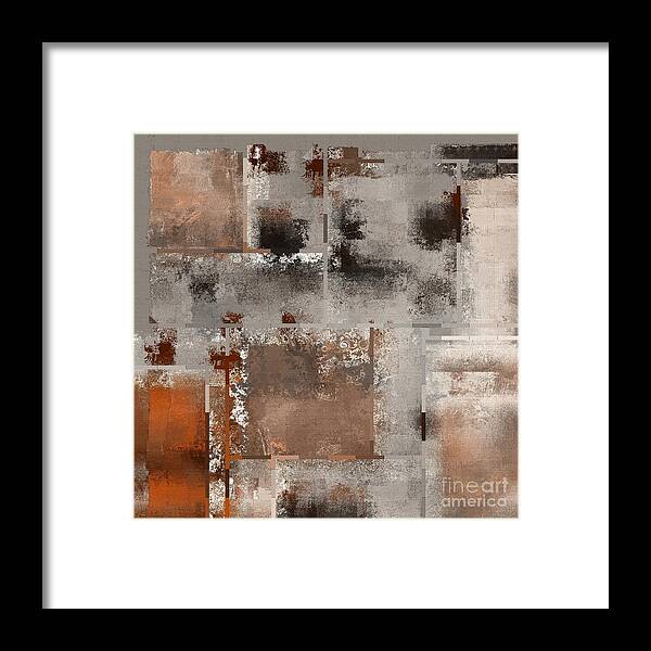 Abstract Framed Print featuring the digital art Industrial Abstract - 01t02 by Variance Collections