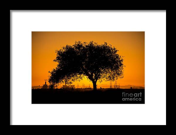 Sunset Framed Print featuring the photograph Industrial Sunset by Lisa Manifold