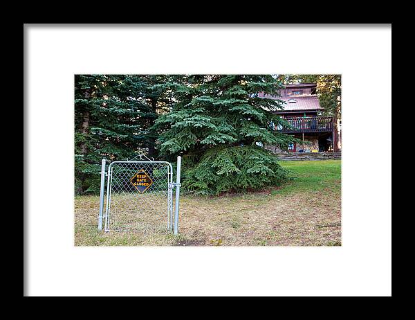 Gate Framed Print featuring the photograph Ineffective Home Security by Adam Pender