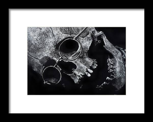 Skull Framed Print featuring the drawing Inevitable Conclusion by William Underwood