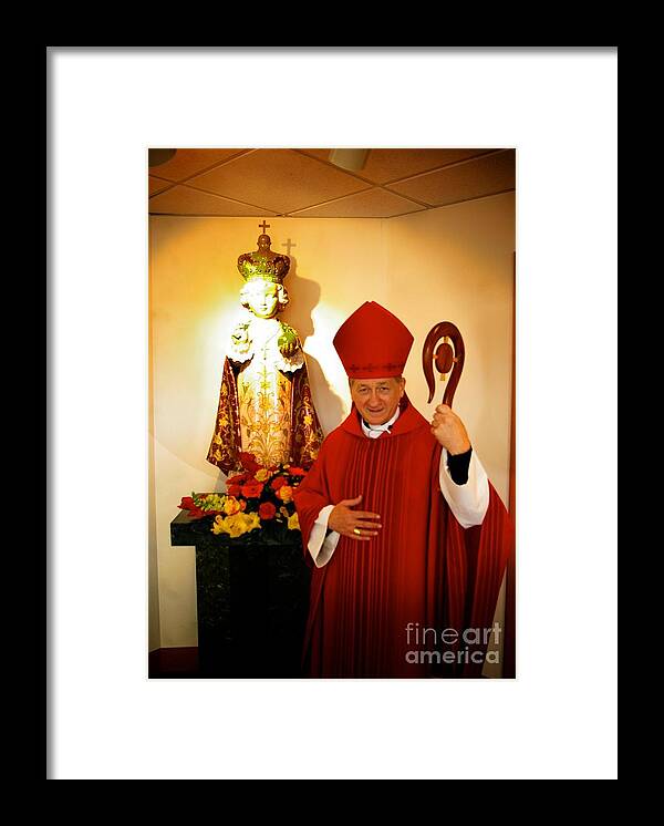 Frank-j-casella Framed Print featuring the photograph Infant Jesus and the Archbishop by Frank J Casella