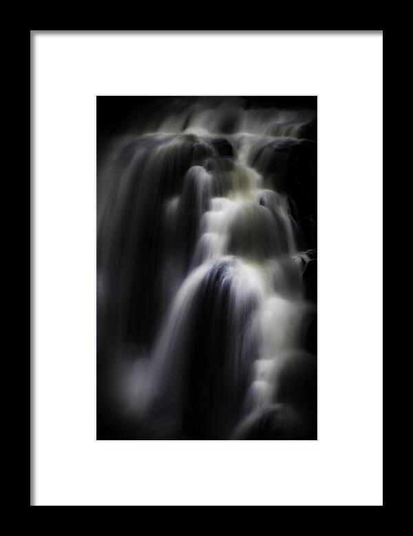 Inglis Framed Print featuring the photograph Inglis Falls - Black and White by Amanda Jones