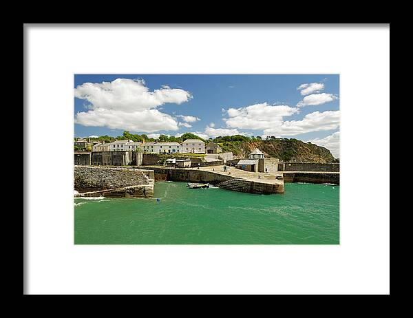 Britain Framed Print featuring the photograph Inner Harbour Entrance - Charlestown by Rod Johnson