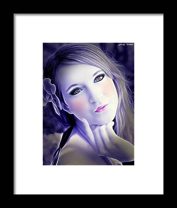 Fantasy Framed Print featuring the photograph Innocent Fairy Portrait by Jon Volden