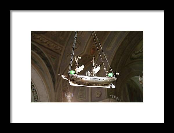 Inside The Sailor's Church Framed Print featuring the photograph Inside the Sailor's Church Montreal by Imagery-at- Work