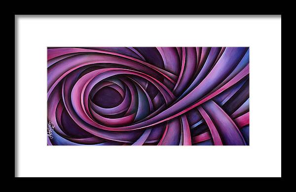 Abstract Design Framed Print featuring the painting Inspire by Michael Lang
