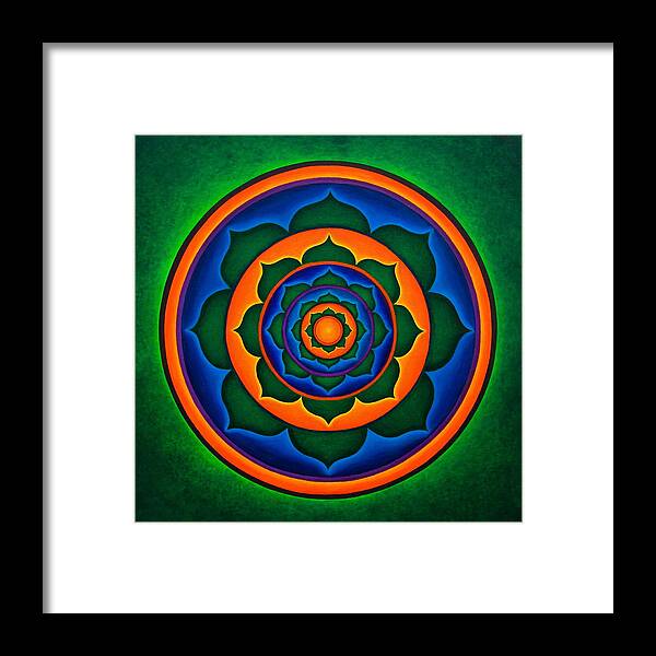 Mandala Framed Print featuring the painting Integration by Erik Grind