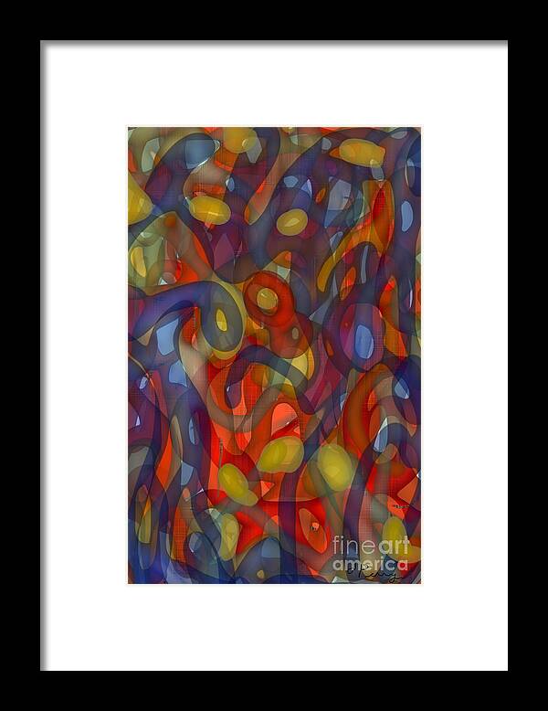 Abstract Art Prints Framed Print featuring the digital art Interactions by D Perry