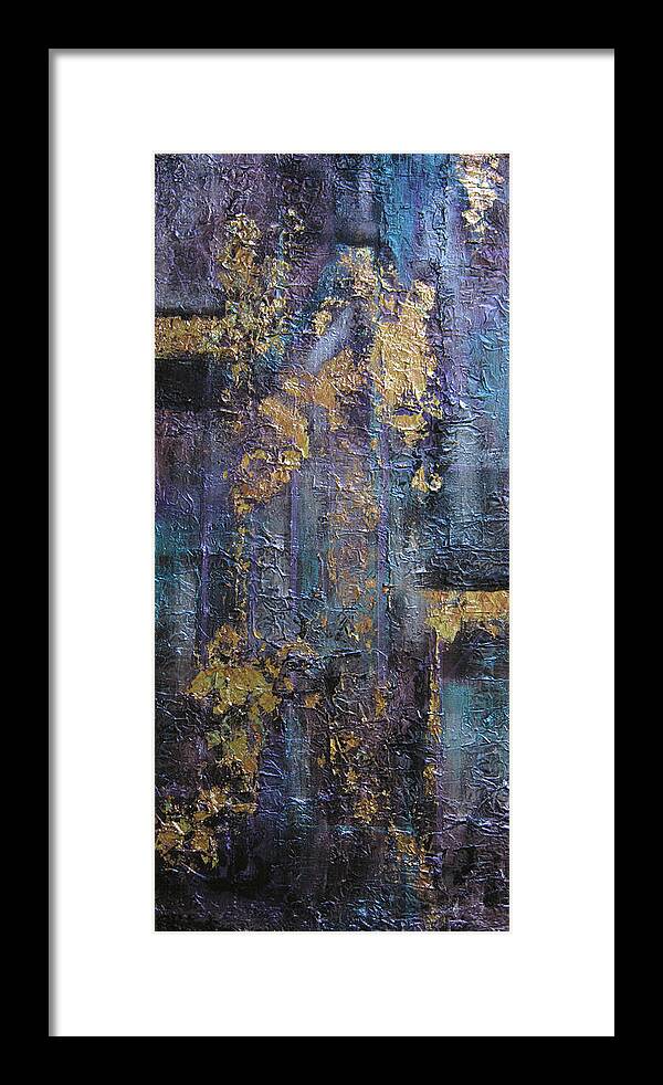 Abstract Framed Print featuring the painting Interlace by Roberta Rotunda