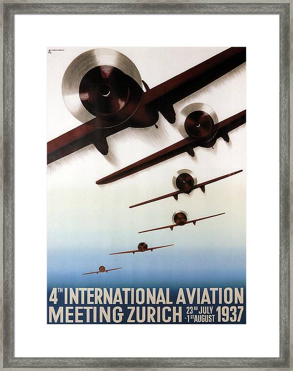 Vintage Poster Aviation Meeting Zurich VPP034 Art Print A4 A3 A2 A1 