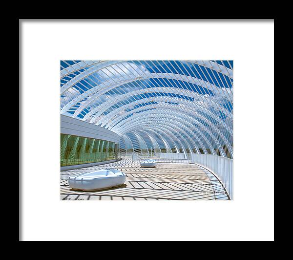 Florida Poly Tech University Framed Print featuring the photograph Intersecting Lines - Pastels by Sue Karski