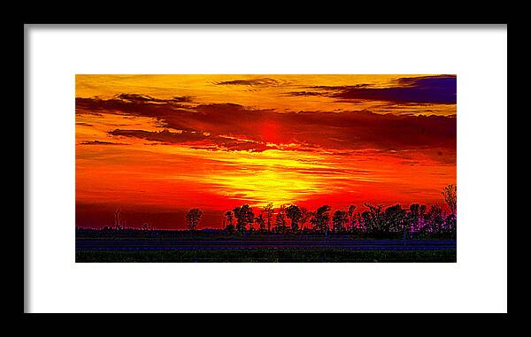 Missouri Framed Print featuring the photograph Interstate Sunset by Jeff Kurtz
