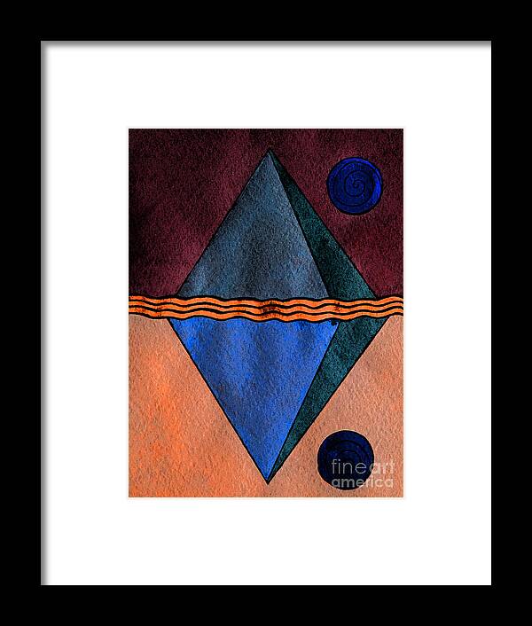 Geometry Framed Print featuring the painting Interstellar Geometry by Norma Appleton
