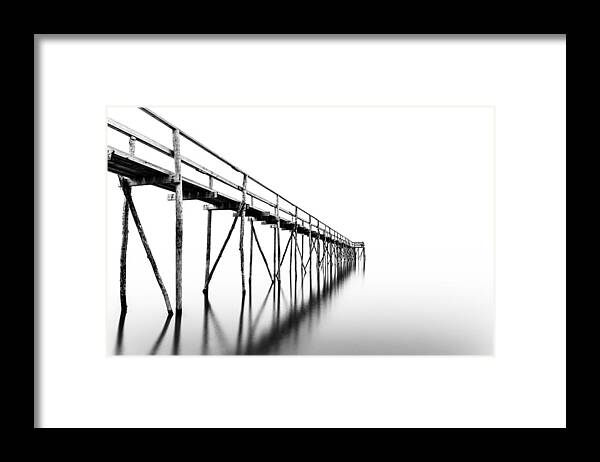 Monochrome Framed Print featuring the photograph Into The Nowhere by Nebojsa Novakovic