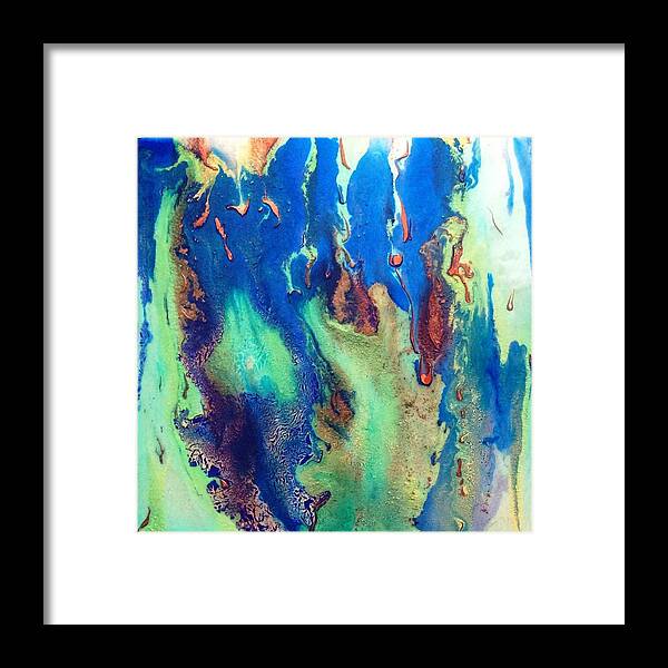 Abstract Framed Print featuring the painting Inversion by Pat Purdy