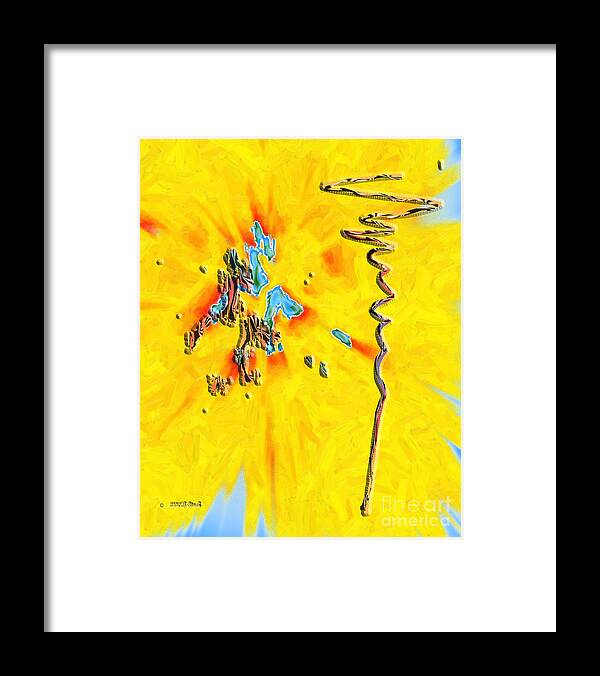 Yellow Framed Print featuring the digital art Inw_20a5227rz_grow by Kateri Starczewski