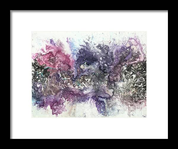 Abstract Framed Print featuring the photograph Iris by Linda Cranston