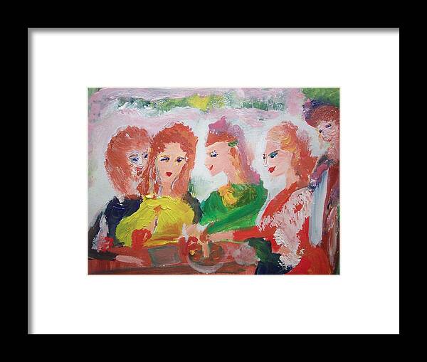 Irish Framed Print featuring the painting Irish reunion by Judith Desrosiers