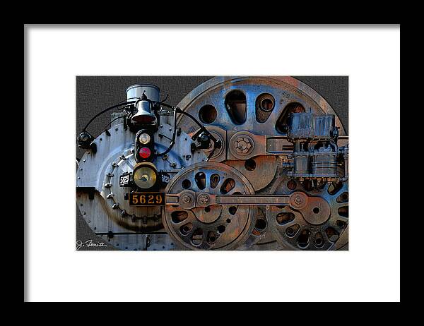 Steam Engine Framed Print featuring the photograph Iron Circles No. 2 by Joe Bonita