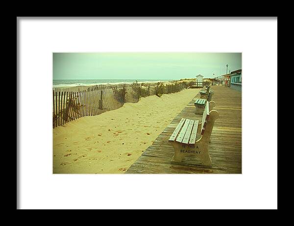 Jersey Shore Framed Print featuring the photograph Is This A Beach Day - Jersey Shore by Angie Tirado