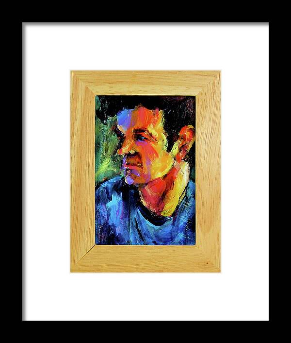 Painting Framed Print featuring the painting Isaak by Les Leffingwell