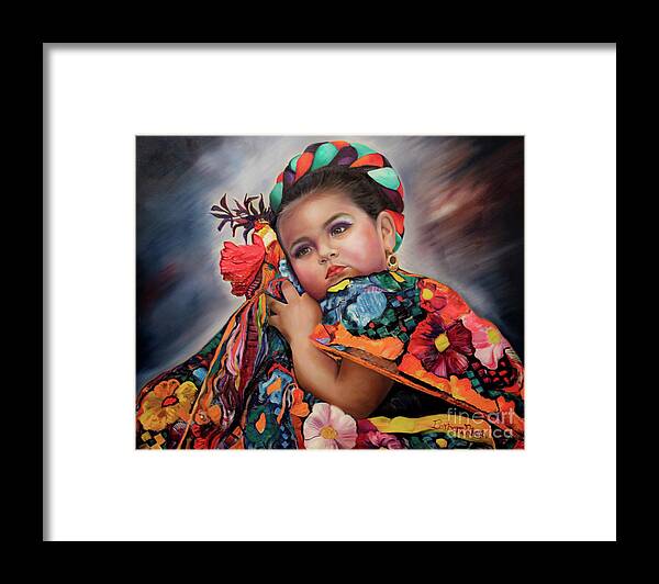 #mexican Framed Print featuring the painting Isabella by Barbara Rivera