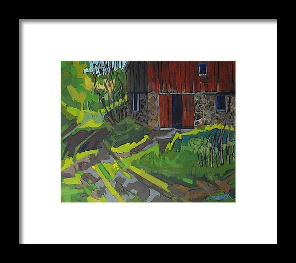 Isaiah Framed Print featuring the painting Isaiah Tubbs Barn by Phil Chadwick