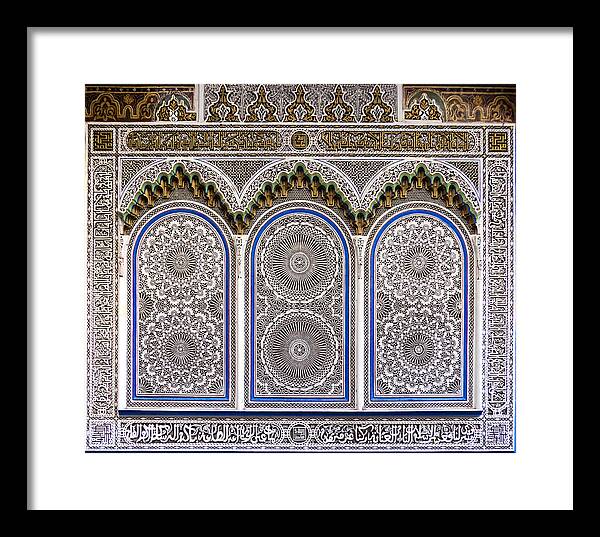 Fes Framed Print featuring the photograph Islamic art - 1 by Claudio Maioli