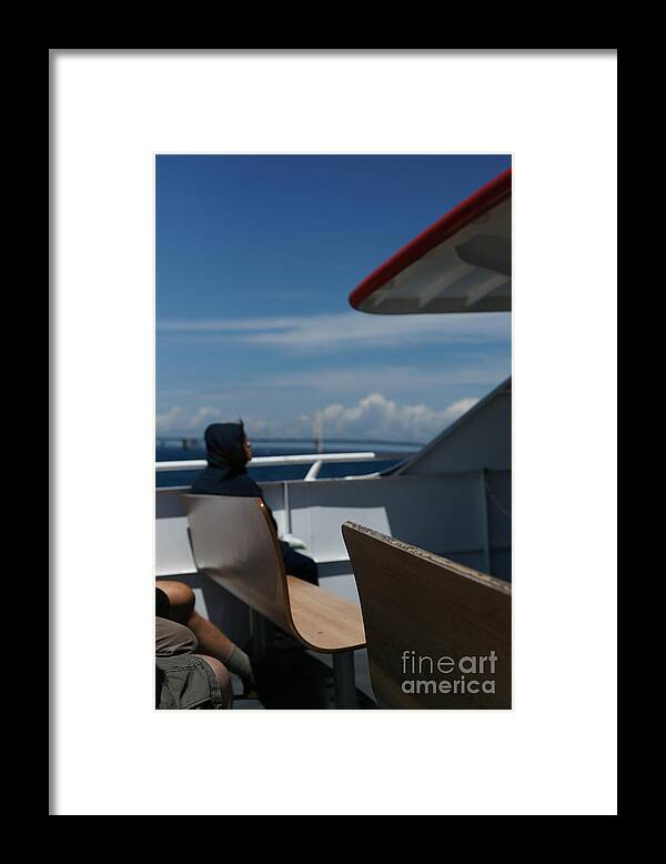 Boat Framed Print featuring the photograph Island Commute by Linda Shafer