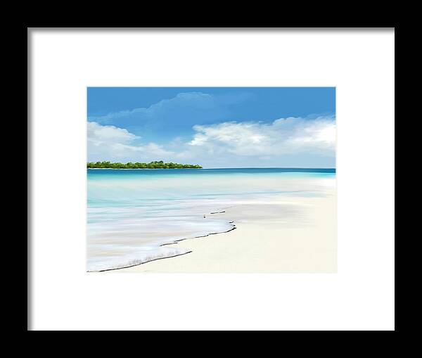 Anthony Fishburne Framed Print featuring the digital art Island Dream by Anthony Fishburne